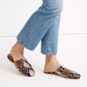 NWT Madewell Cory Mule in Snake Embossed Leather